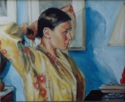 Tending Her Hair